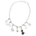 Bone silver charm