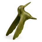Green Wood Hummingbird Figurine Decoration