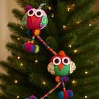 Owl Pom Pom Multicolor Garland Decor - Thailand