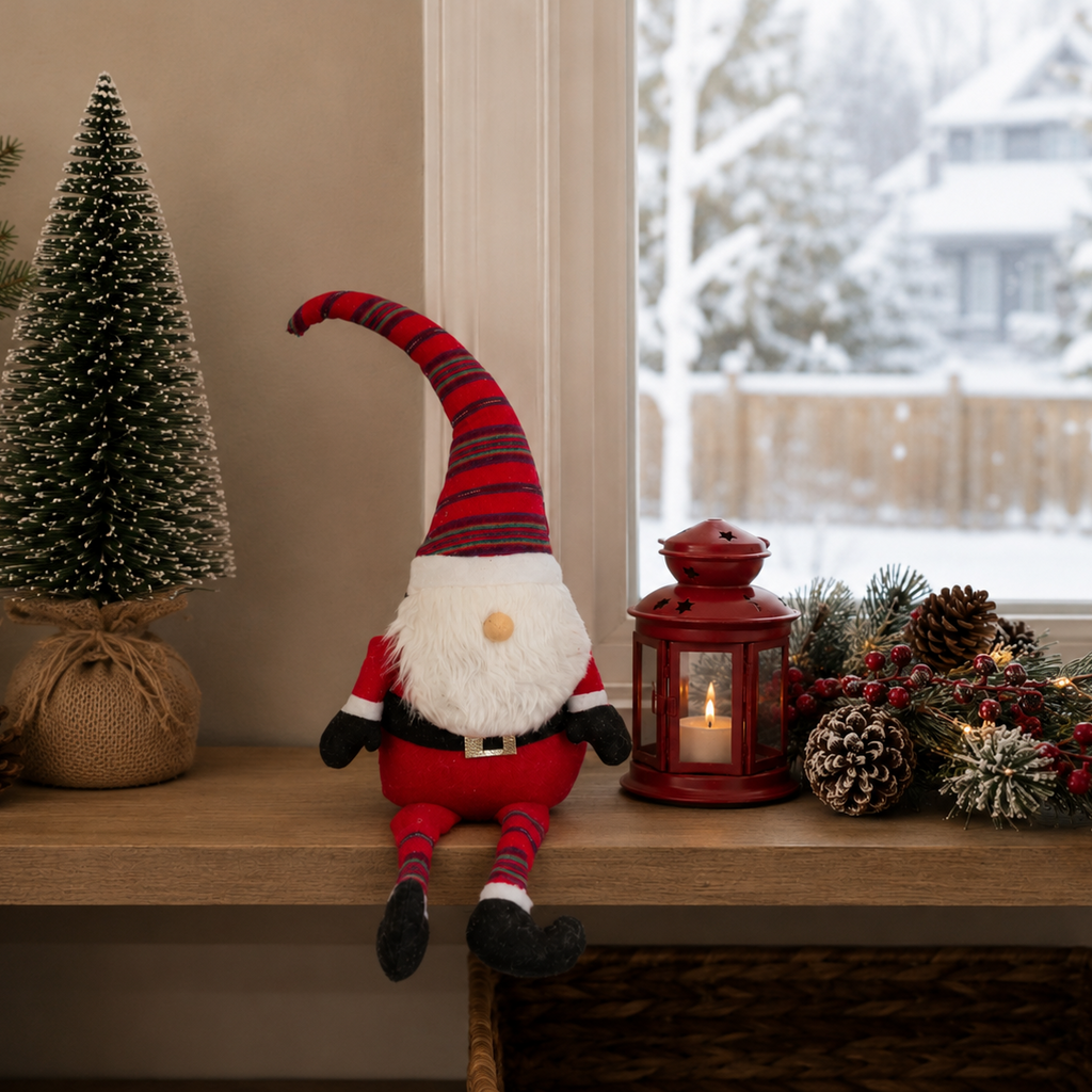 Giant Sitting Santa Gnome