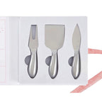 Cheese Knife Gift Set in Book Style Packaging | 3 Piece Gourmet Cheese Knives Set In Gift Box by The Bullish Store