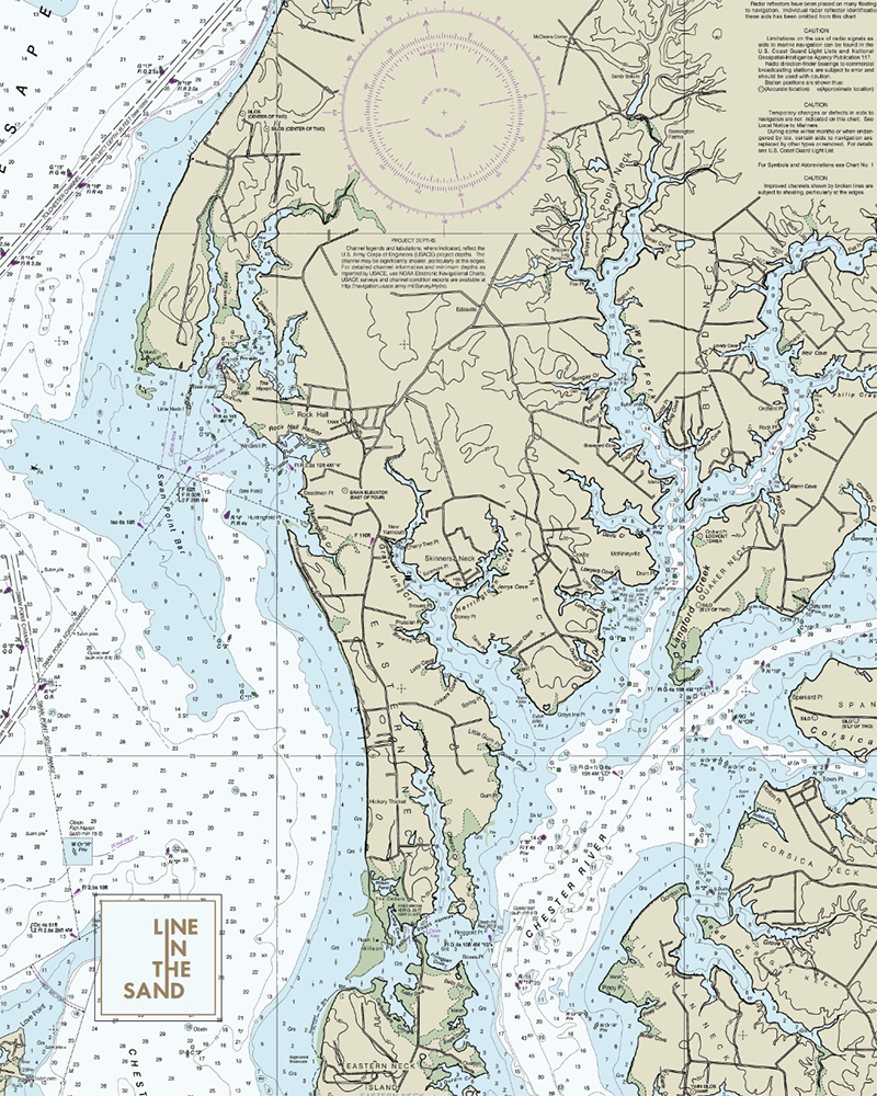 Nautical Chart Solar Gaiter by Line In The Sand Swim