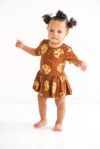 Chocolate Chip Cookies Short Sleeve Baby Bodysuit Twirl Dress