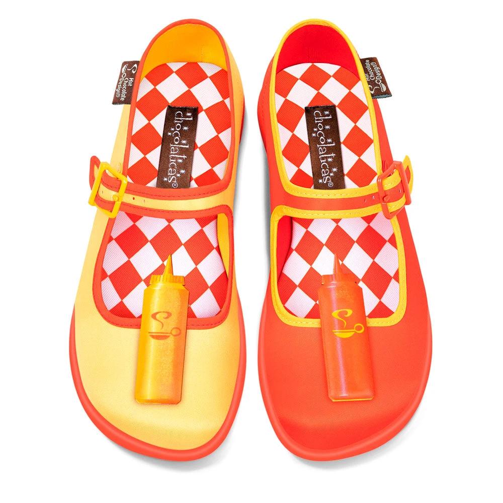 Chocolaticas® Hot Dog Women's Mary Jane Flat by Hot Chocolate Design