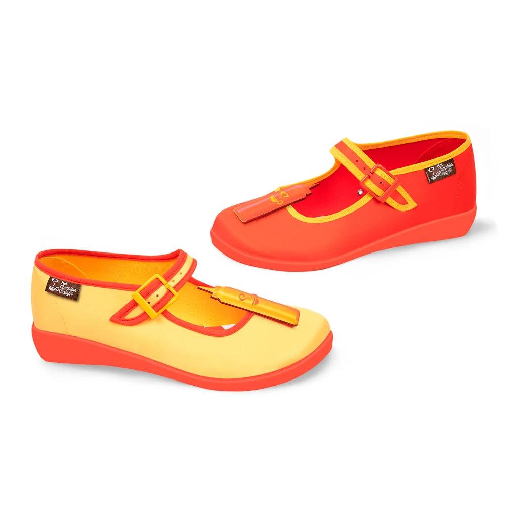 Chocolaticas® Hot Dog Women's Mary Jane Flat by Hot Chocolate Design