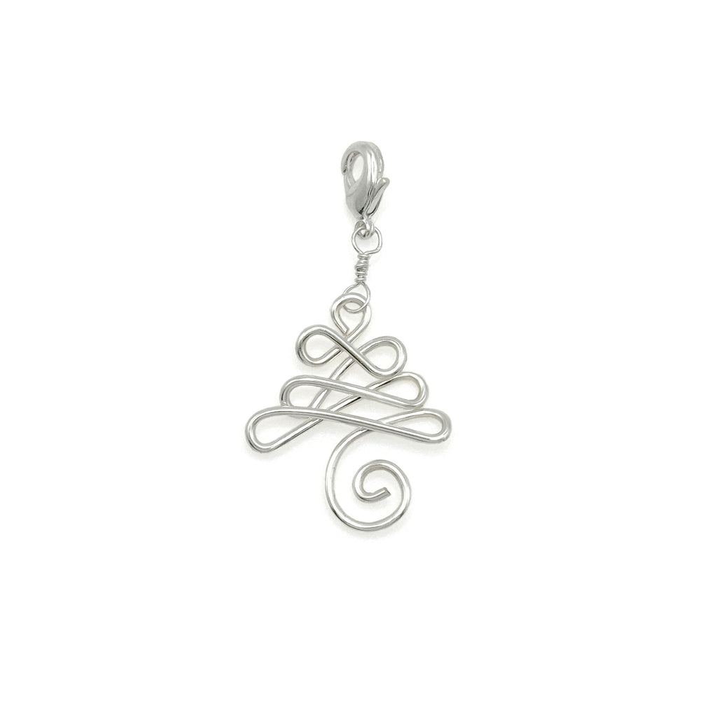 Tree silver charm