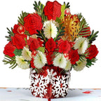 Christmas Flowers Pop Up Card by Paper Love