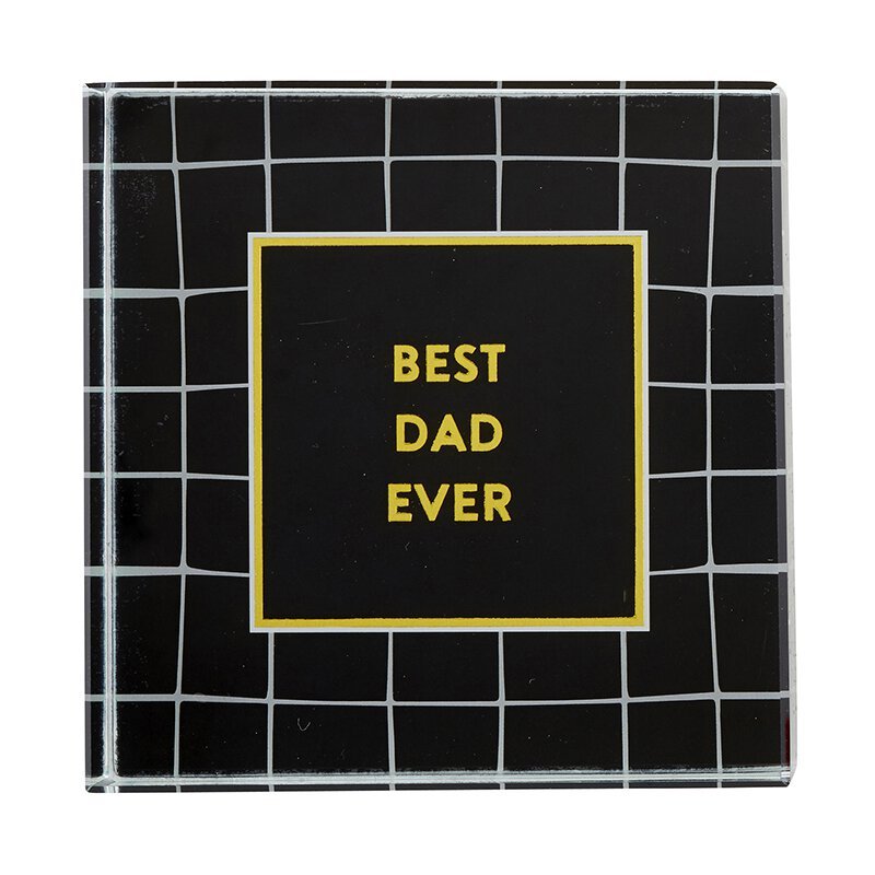 Classic Dad Gift! Best Dad Ever 3"x3" Paperweight in Gift Box