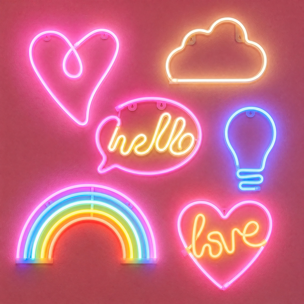 Love Neon LED Light | Heart Shaped Wall Art Sign