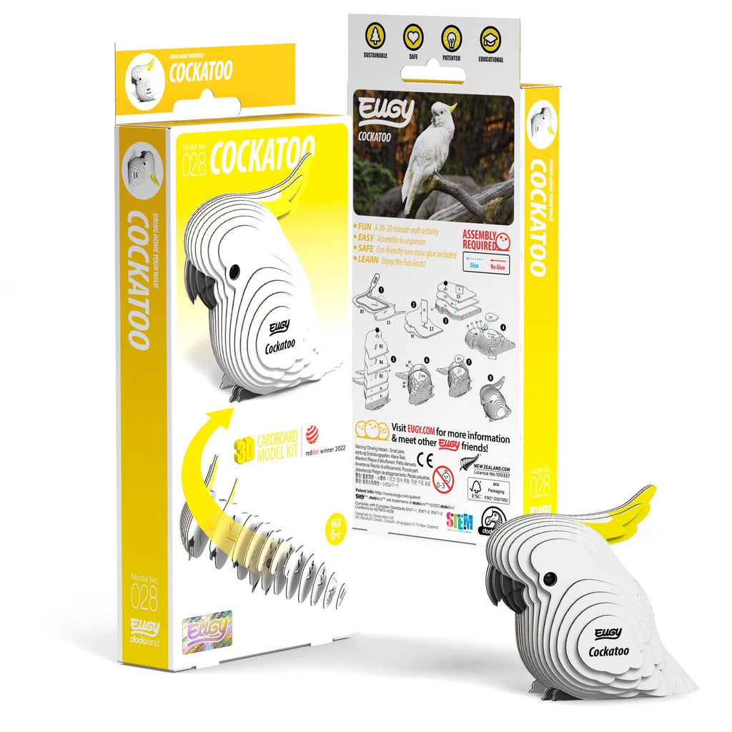 Cockatoo 3D Puzzle for Kids | STEM Craft & Building Activity