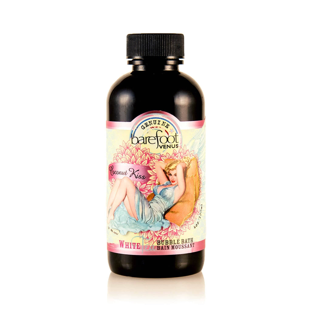 Coconut Kiss Bubble Bath – Tropical Coconut | Oat Oil & White Tea | 4oz Amber Bottle