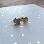 Coffee Cup & Bean Earrings in Rose Gold or Silver