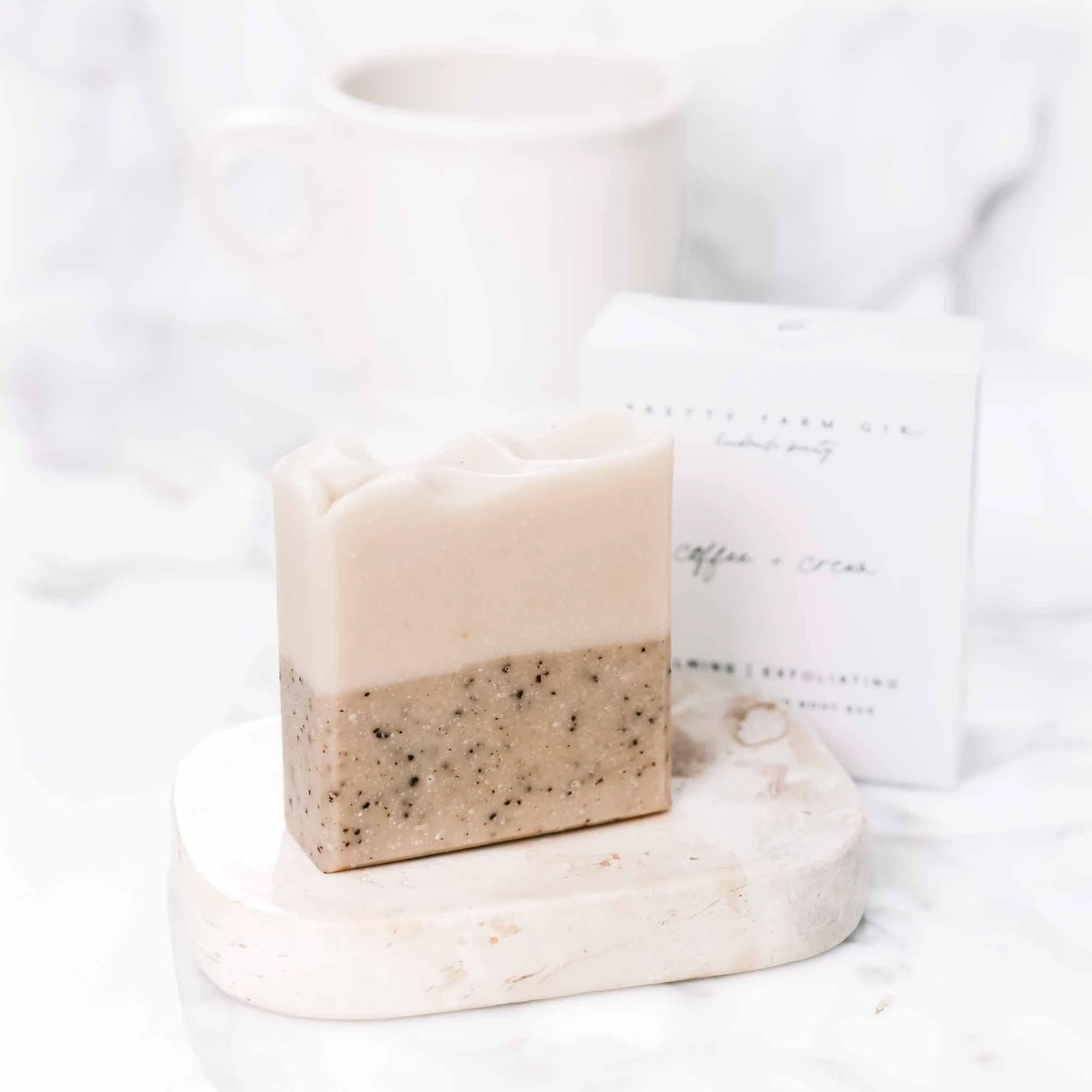 Coffee + Cream Handmade Tallow and Goat Milk Soap Bar by Pretty farm girl
