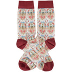 Colorful Farmhouse Floral Socks | Women‘s Novelty Socks by The Bullish Store