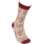Colorful Farmhouse Floral Socks | Women‘s Novelty Socks by The Bullish Store