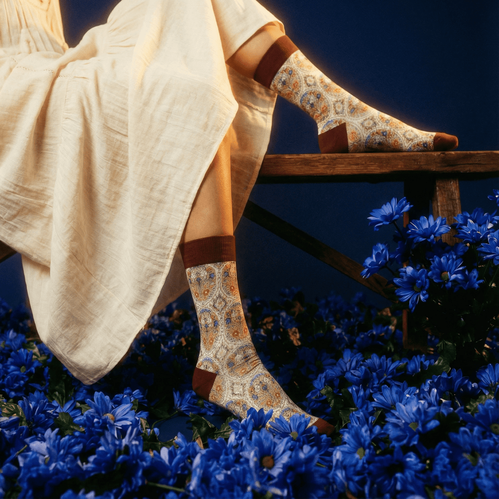 Colorful Farmhouse Floral Socks | Women‘s Novelty Socks