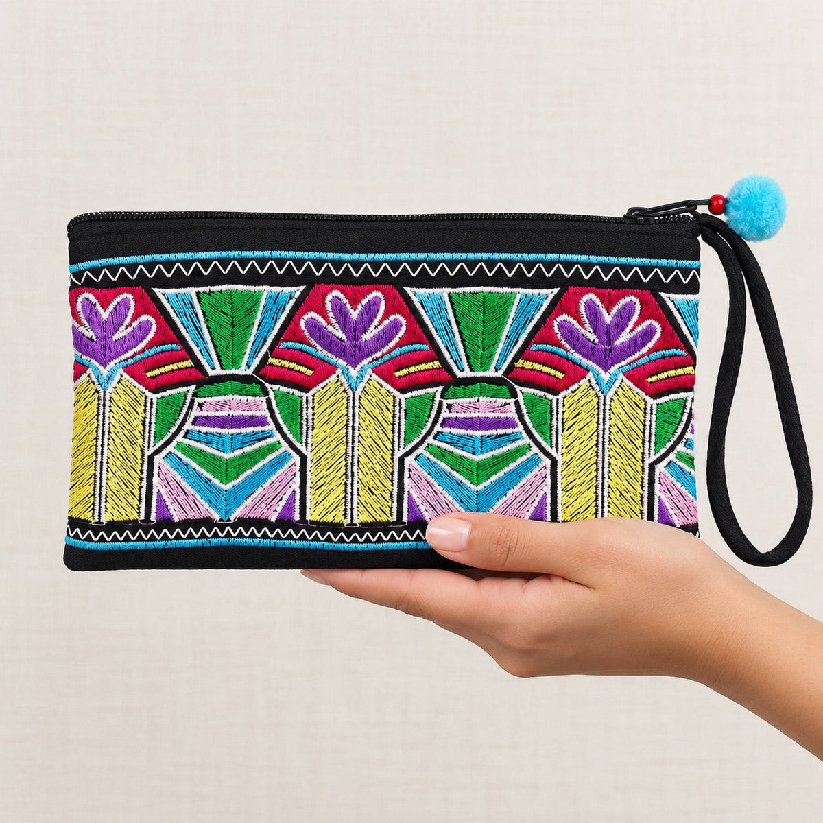 Deco Embroidered Wristlet - Thailand
