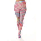 Colour Burst Tie Dye Printed Tights | One Size by The Bullish Store