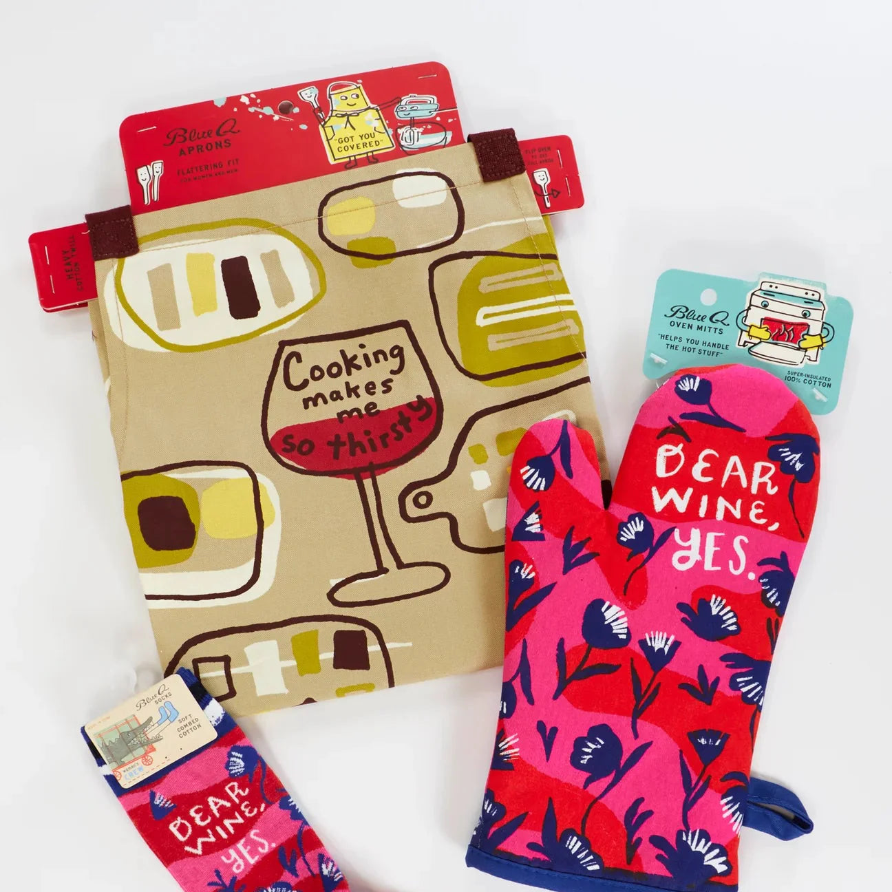 Cooking Makes Me So Thirsty Funny Cooking and BBQ Apron Unisex 2 Pockets Adjustable Strap 100%  | BlueQ at GetBullish