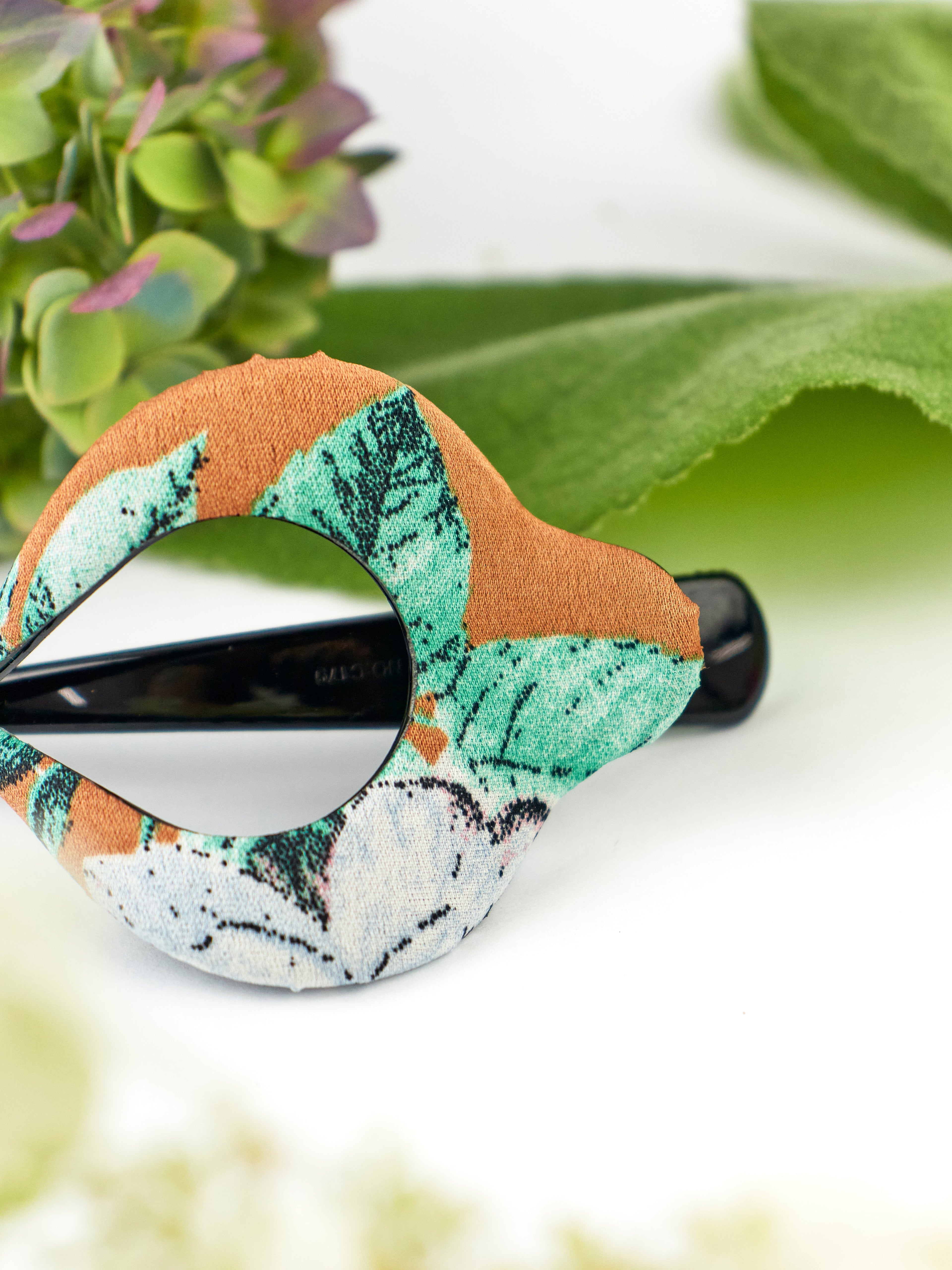 Copper Floral Arc Hair Clip