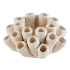 Coral Statue Candle Holder | Ceramic Sculpture Home Decor | 5" x 3" by The Bullish Store