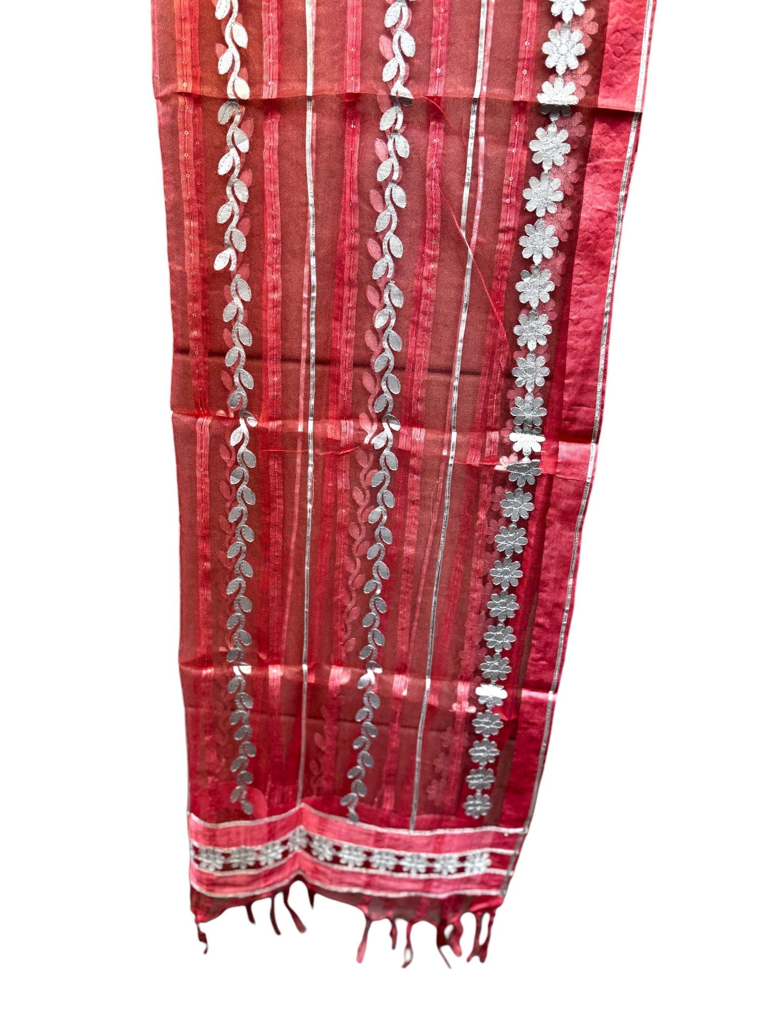 Dupatta with Silver Gota Work