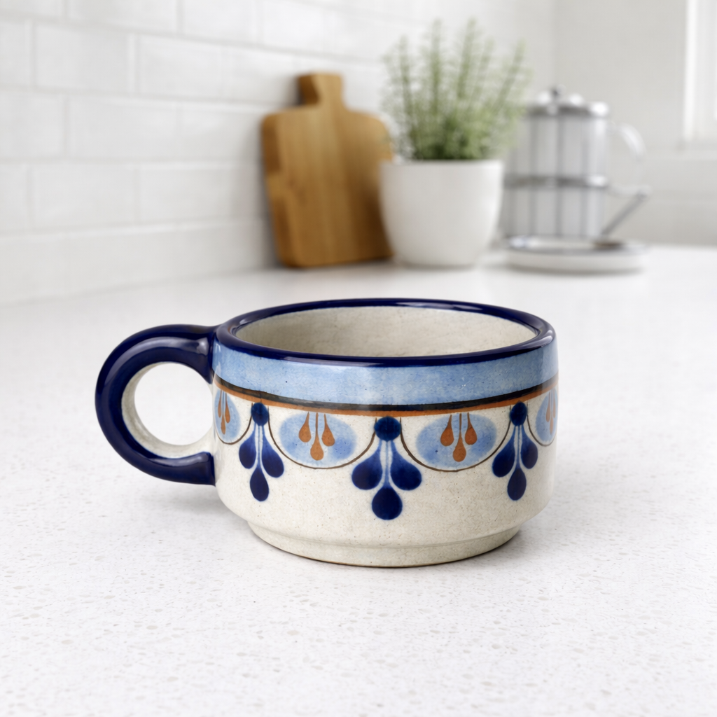 Guatemalan Hand-Painted Ceramic Cortado Cup