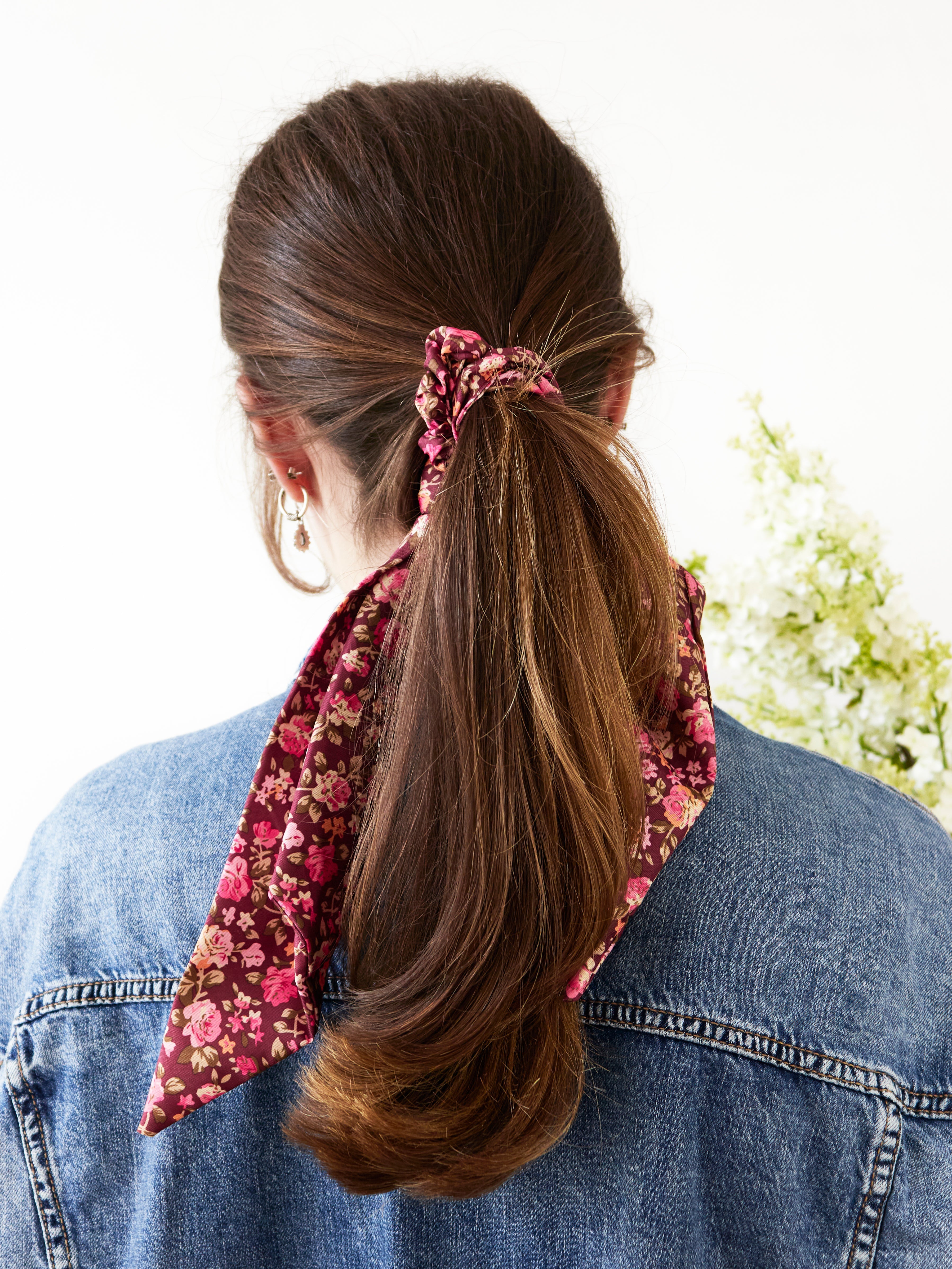 Cottage Rose Scarf Scrunchie