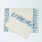 Hydrangea Blue Floral Woven Placemats