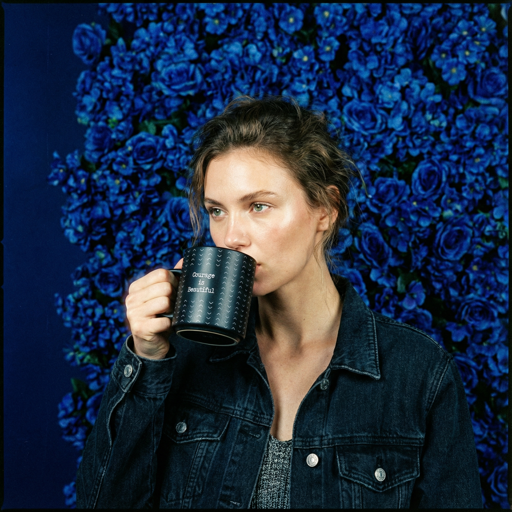 Courage Is Beautiful Stackable Mug | Stoneware Coffee Tea Cup | 14oz.