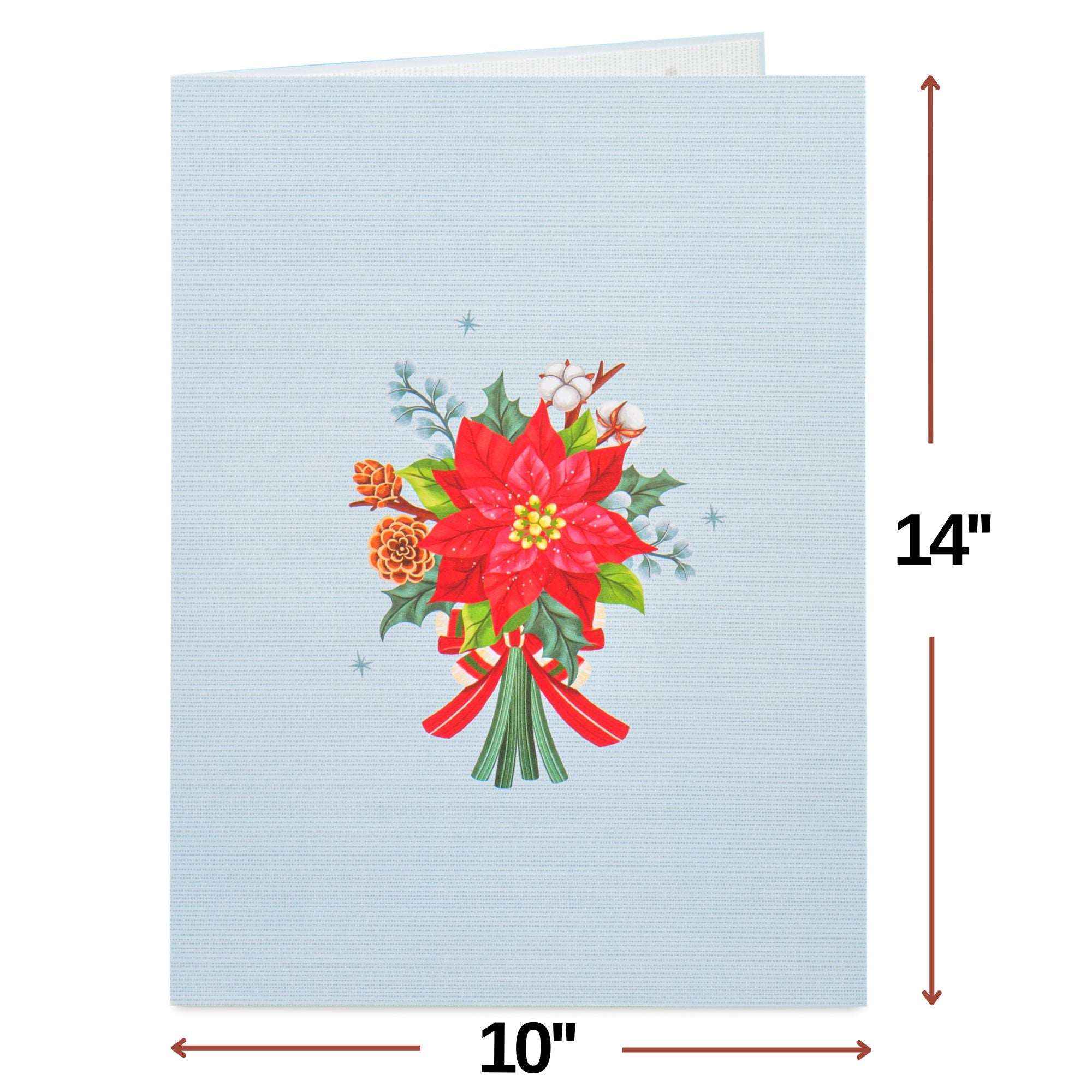 HugePop Christmas Spirit Flower Bouquet Pop Up Card
