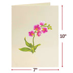 Orchid Flower Bouquet Pop-Up Card with Keepsake by Paper Love