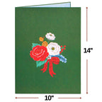 HugePop Joyous Flower Bouquet Pop Up Christmas Card by Paper Love