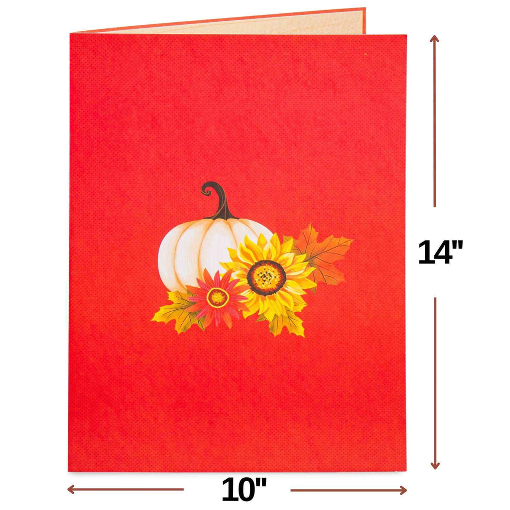 HugePop Harvest Bouquet Pop Up Card, With Detachable Bouquet, 10"x14" by Paper Love