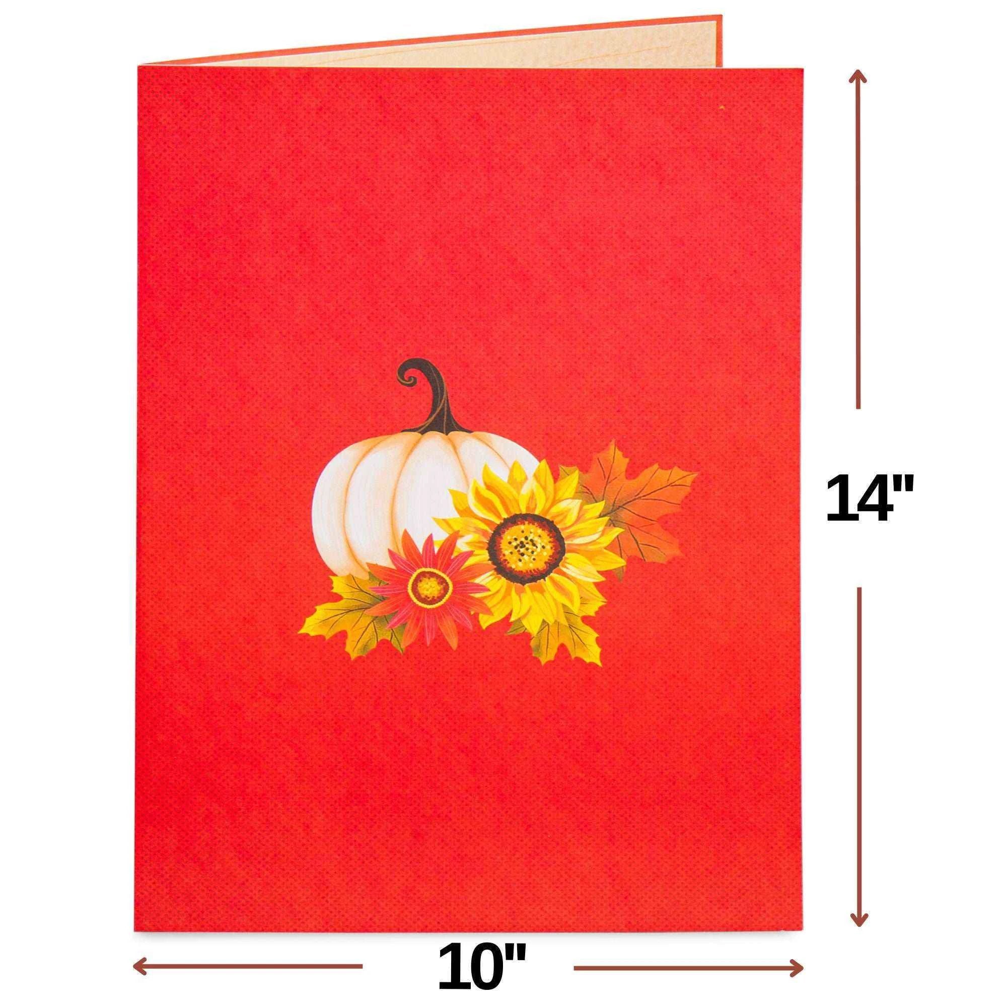 HugePop Harvest Bouquet Pop Up Card, With Detachable Bouquet, 10"x14" by Paper Love