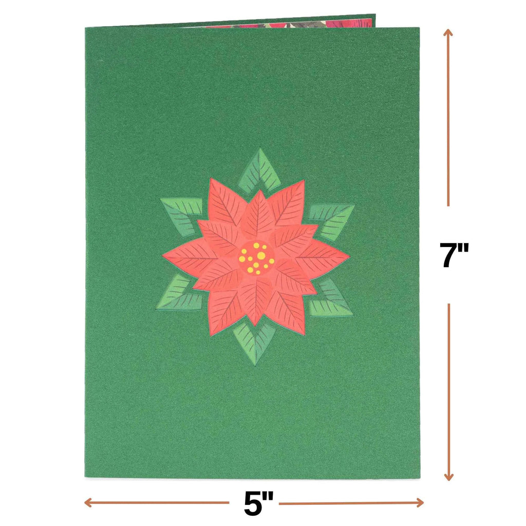 Poinsettia Pop Up Christmas Card by Paper Love