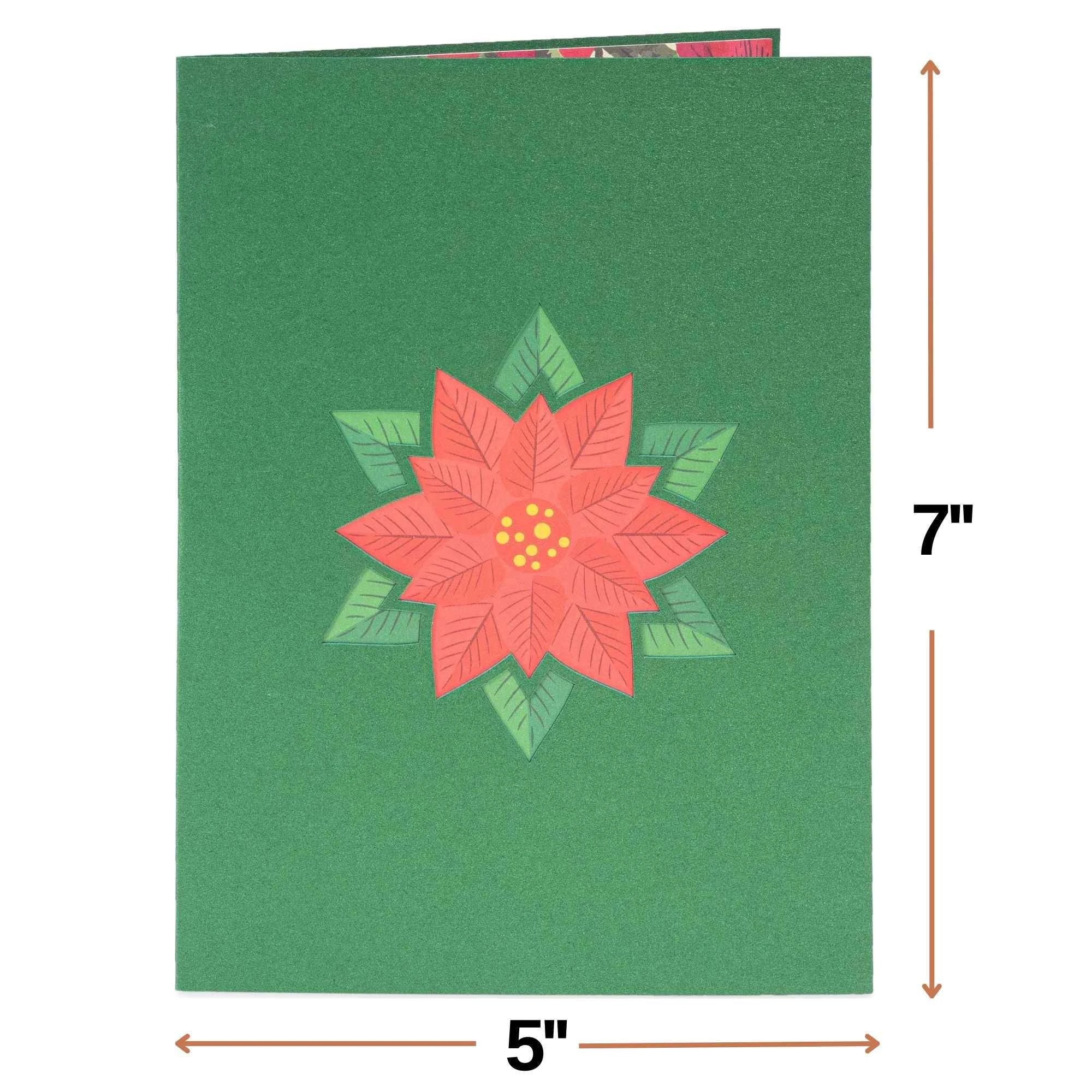 Poinsettia Pop Up Christmas Card by Paper Love