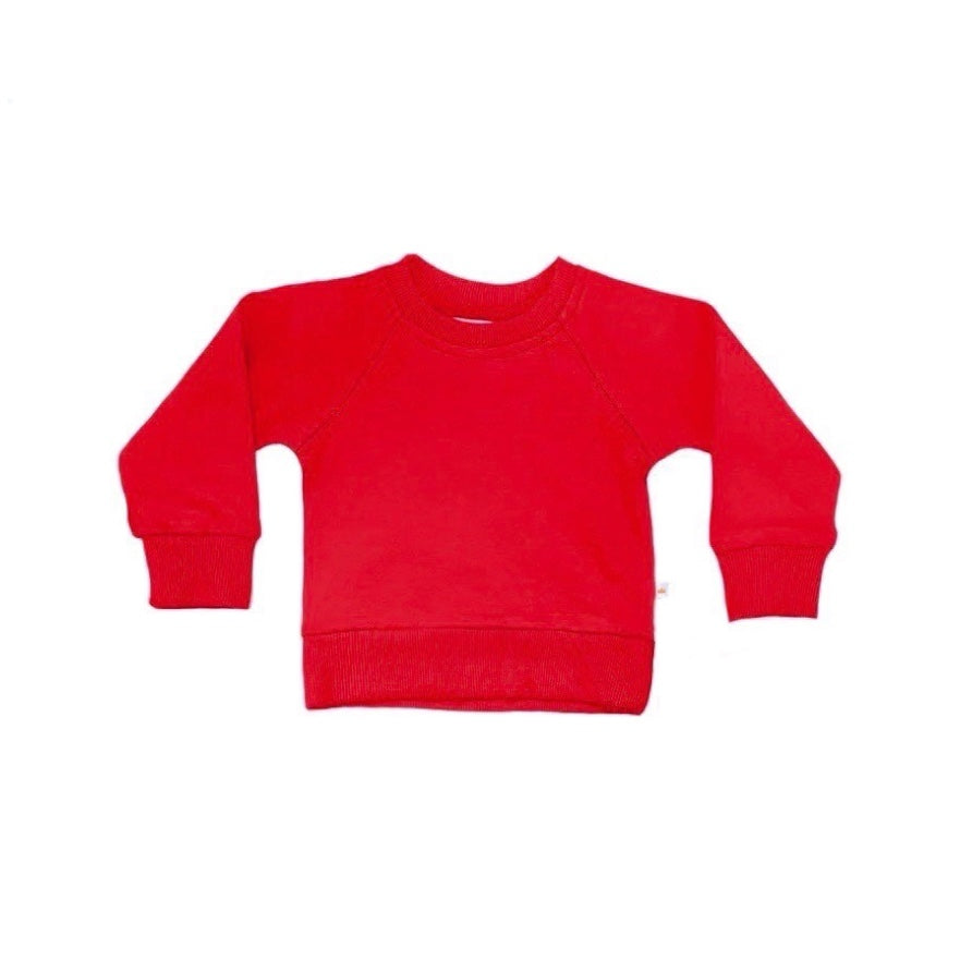 Cherry Red Crewneck Terry Sweatshirt