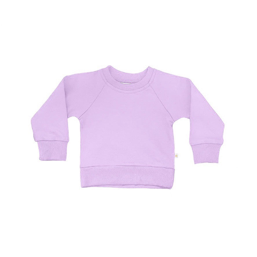 Lilac Crewneck Terry Sweatshirt Sweatpant 2pc Sweatsuit Set