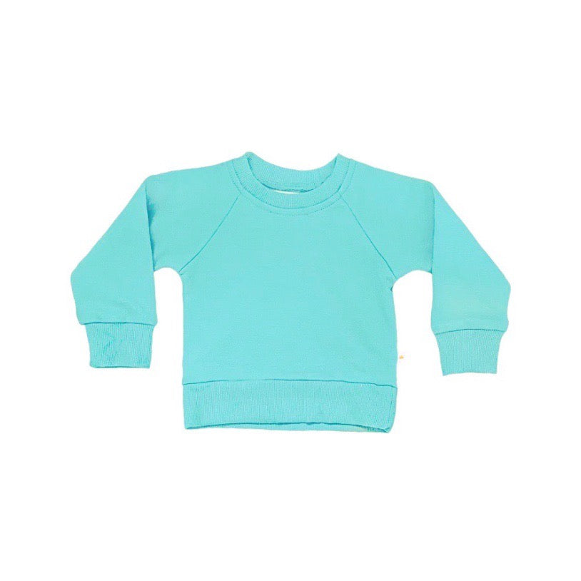 Seafoam Crewneck Terry Sweatshirt Sweatpant 2pc Sweatsuit Set