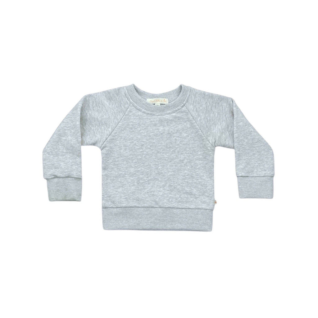 Heather Gray Crewneck Terry Jogger Pant Sweatsuit Set