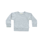Heather Gray Crewneck Terry Jogger Pant Sweatsuit Set