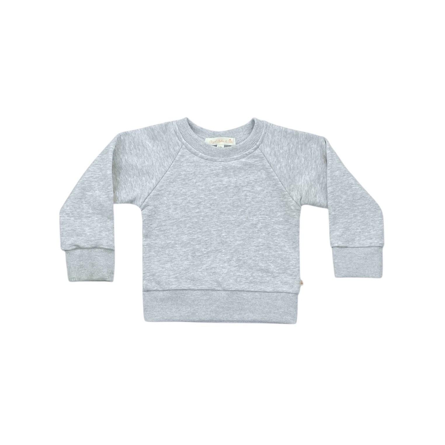 Heather Gray Crewneck Terry Jogger Pant Sweatsuit Set