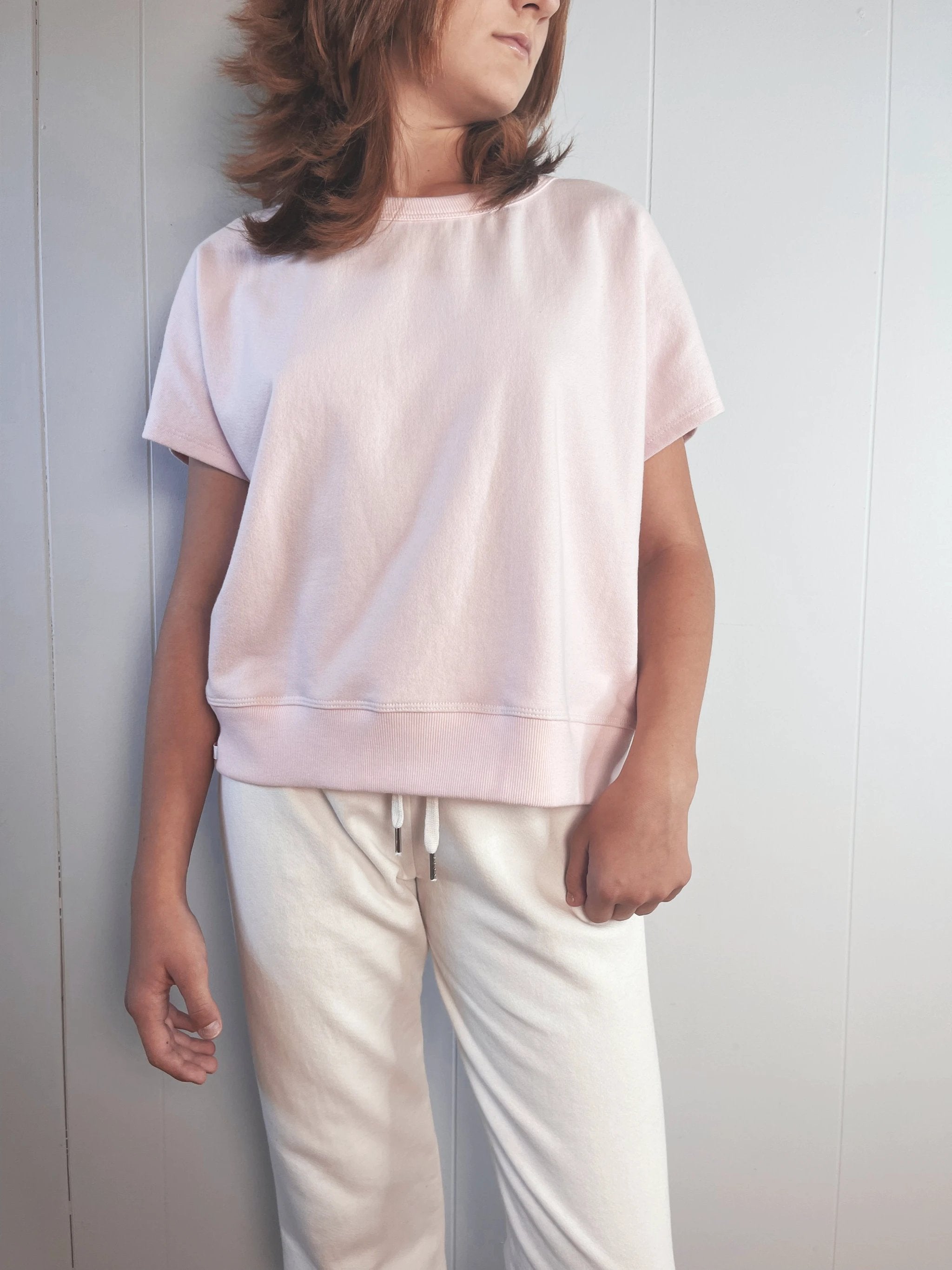 Organic Cotton Terry Bateau Top - Quartz Pink by J. Marin Co.
