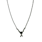 Crossed Swords ⚔️🖤⚔️ Necklace in Silver by The Bullish Store