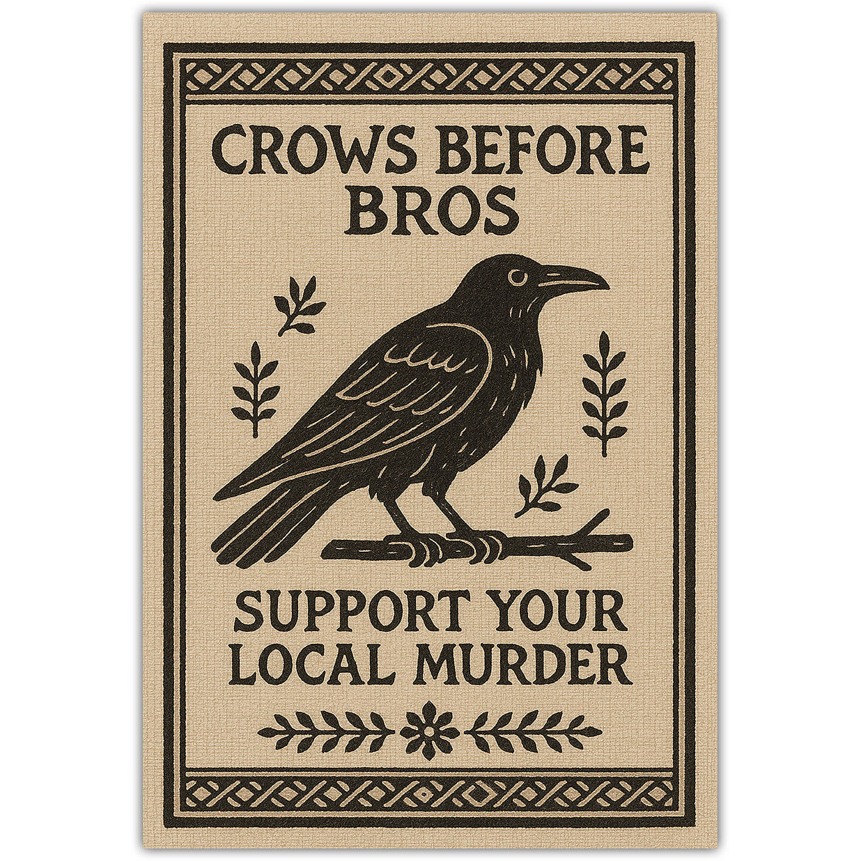 Crows Before Bros Sticker