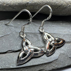 Dainty Celtic Trinity Knot Earrings in Sterling Silver