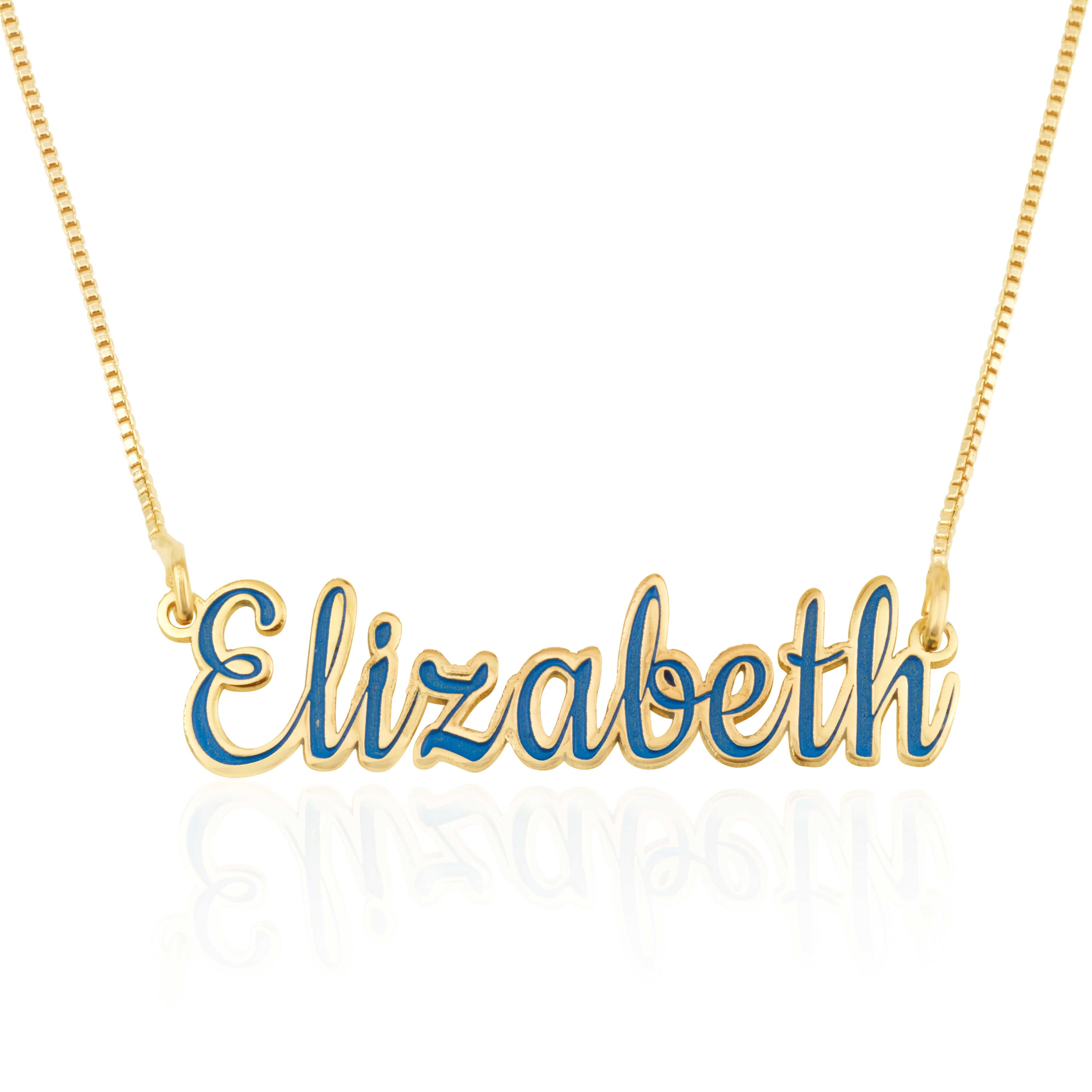 Custom Colorful Name Plate Necklace