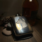 Faithful Friend Jack Russell Pewter Hip Flask - Handmade in England