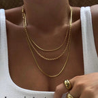 Triple Layered Necklace by Curated By Suarez